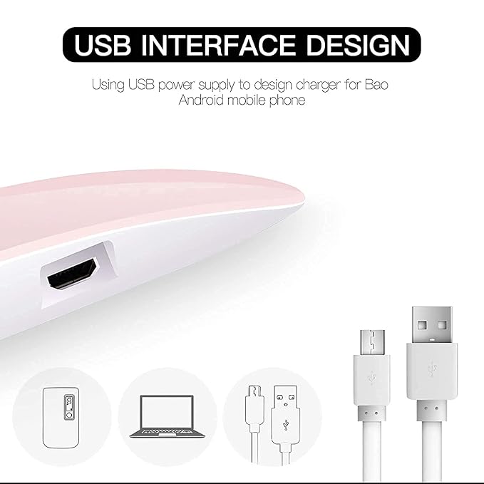 6W LED UV Nail Lamp USB Nail Dryer for Gel Based Polishes Manicure/Pedicure - Sparkling Nailon