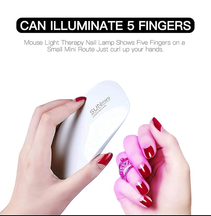 6W LED UV Nail Lamp USB Nail Dryer for Gel Based Polishes Manicure/Pedicure - Sparkling Nailon