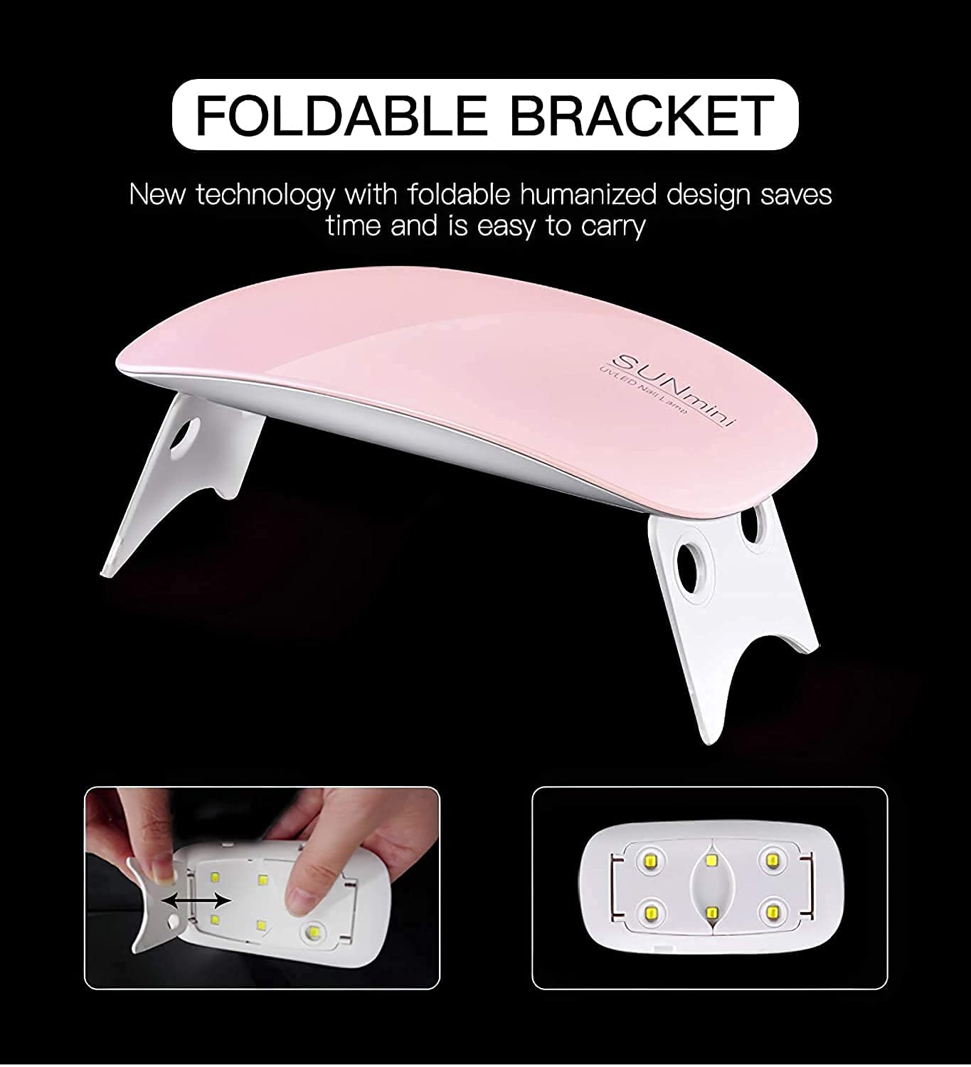 6W LED UV Nail Lamp USB Nail Dryer for Gel Based Polishes Manicure/Pedicure - Sparkling Nailon