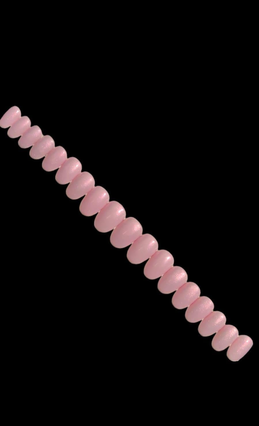 Sparkling Nailon Acrylic Light pink color holographic Press on Nails  Extension 20 Pieces - Sparkling Nailon