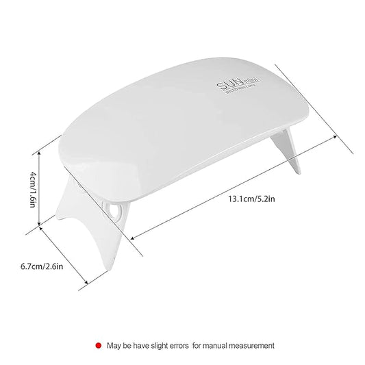 6W LED UV Nail Lamp USB Nail Dryer for Gel Based Polishes Manicure/Pedicure - Sparkling Nailon